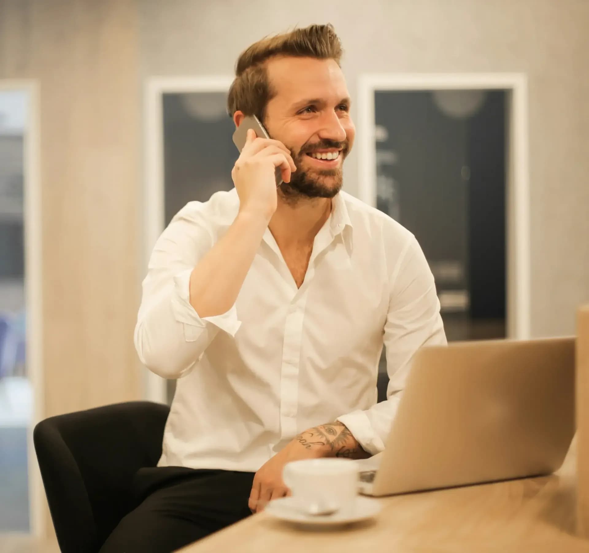 Person on a phone call