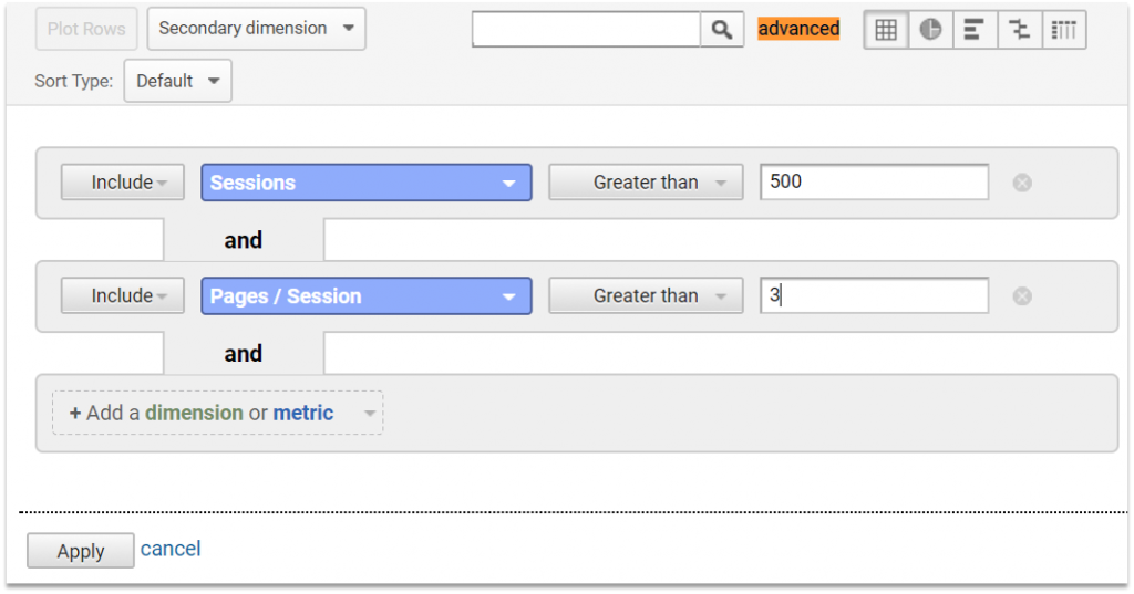 pages session filter