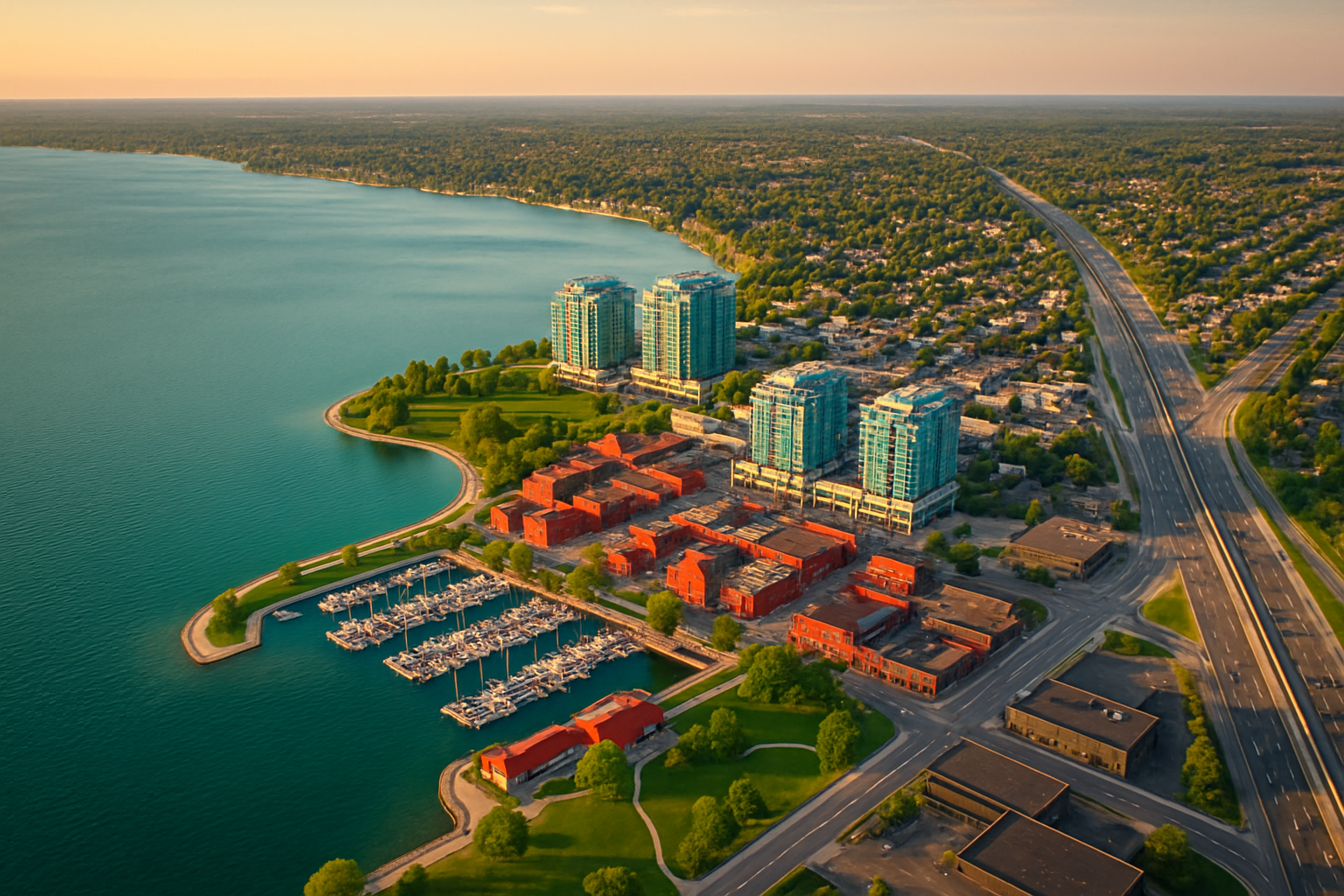 Barrie Ontario startup ecosystem aerial Lake Simcoe Kempenfelt Bay Toronto proximity lifestyle technology emerging hub