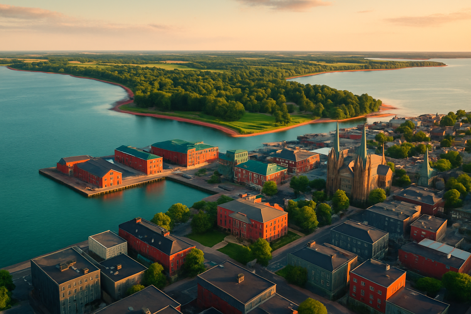 Charlottetown Prince Edward Island startup ecosystem aerial remote work technology island lifestyle affordable Atlantic Canada