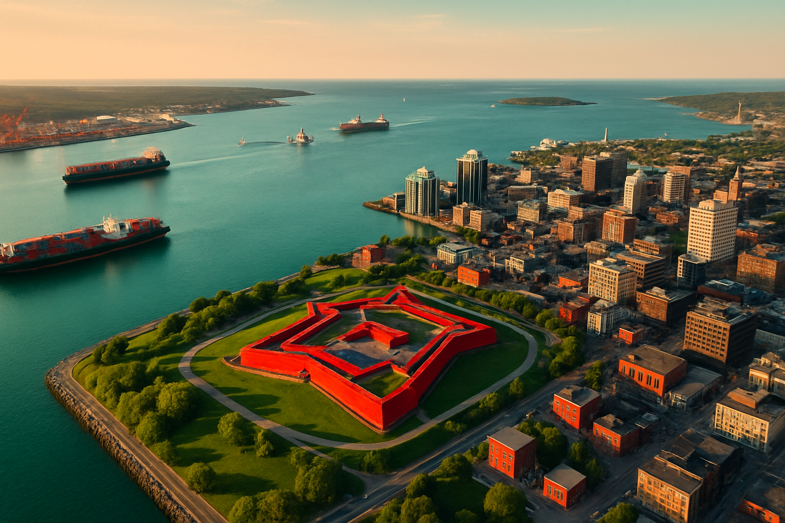 Halifax Nova Scotia startup ecosystem aerial harbor view ocean technology hub Citadel Hill Atlantic Canada