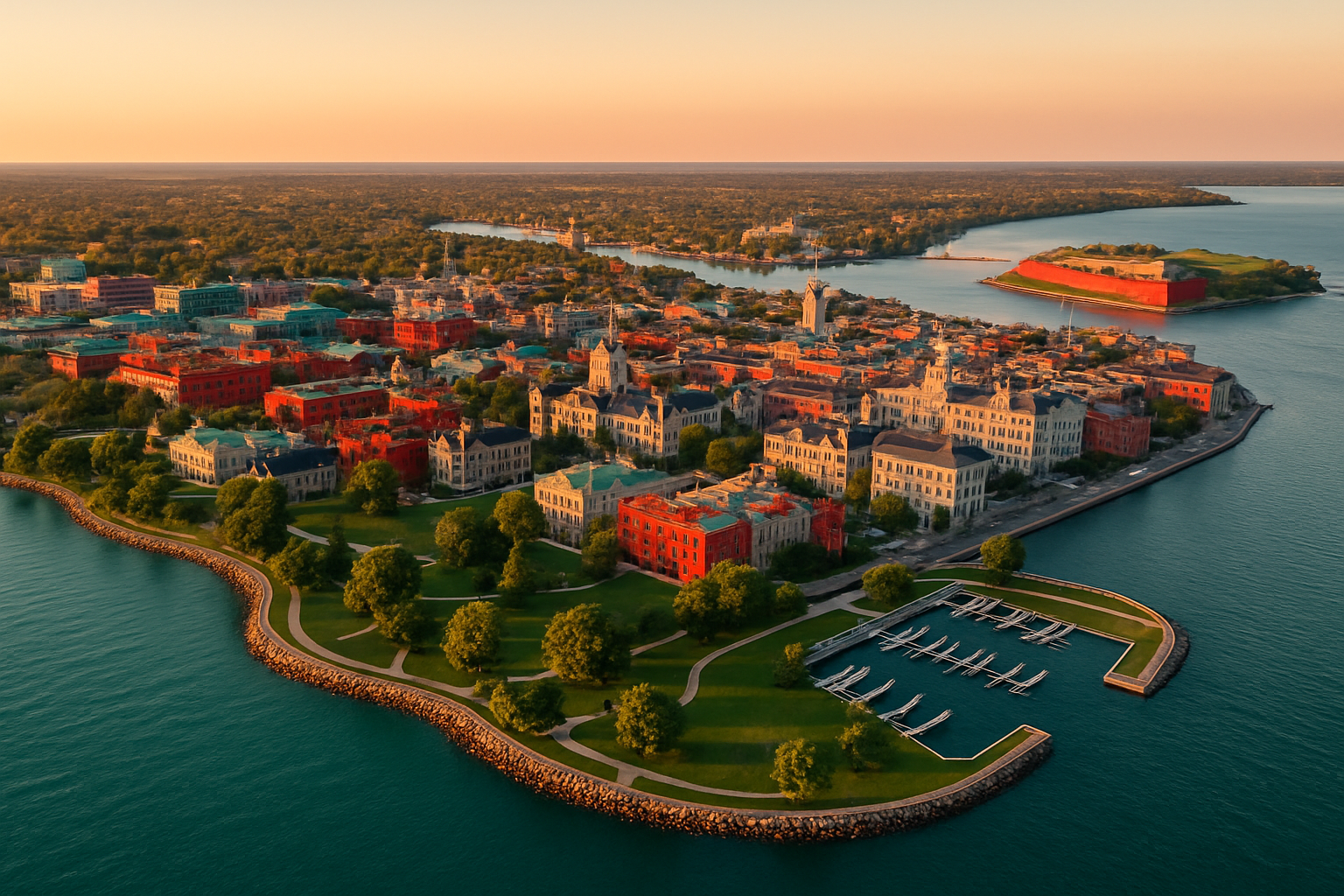 Kingston Ontario startup ecosystem aerial Lake Ontario Queen's University defense technology data infrastructure Fort Henry