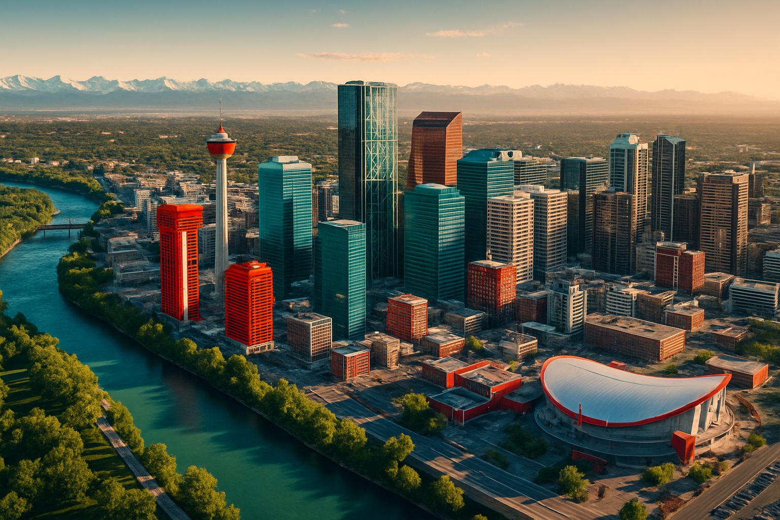 Calgary Alberta startup ecosystem aerial energy technology corporate headquarters Bow River Rocky Mountains cleantech