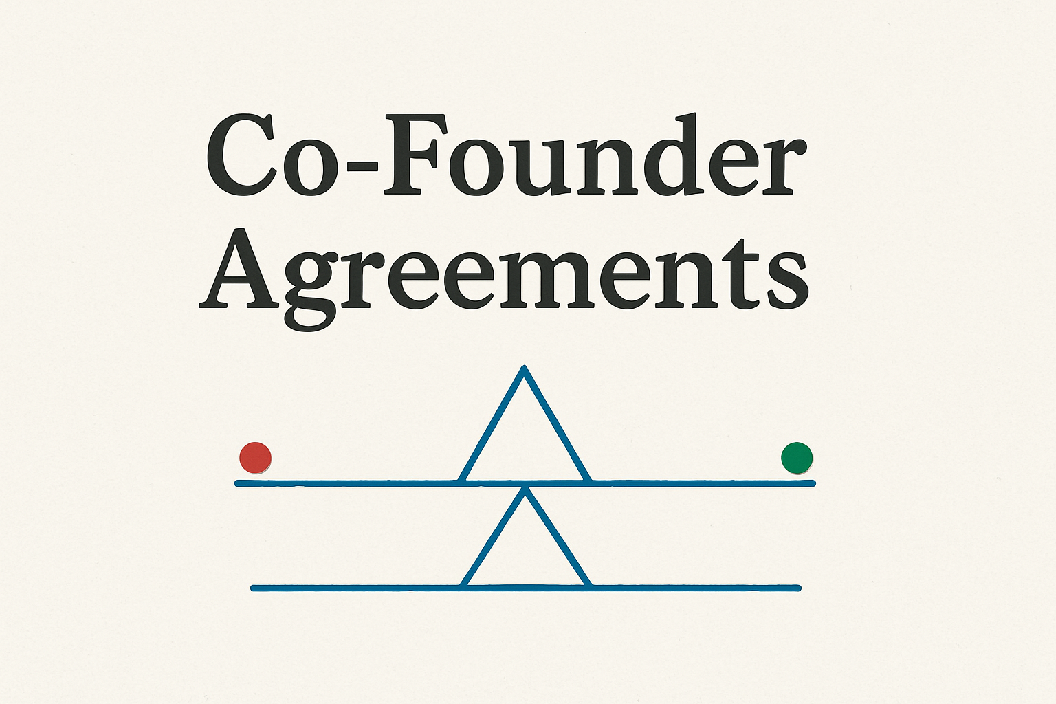 Guide to Canadian startup co-founder agreements covering equity, vesting, and legal structure.