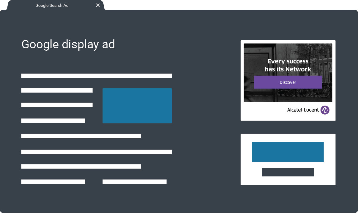 Google Display Ads used in Remarketing for Global brand awareness campaign for Telecom software/hardware provider