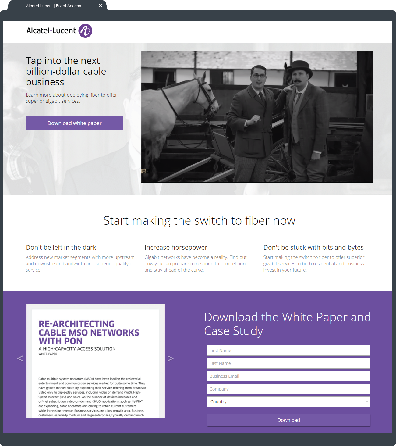 lead-magnet-landing-page-fixed-access-telecommunication-hardware-vendor-software-saas-youtube-branding-digi